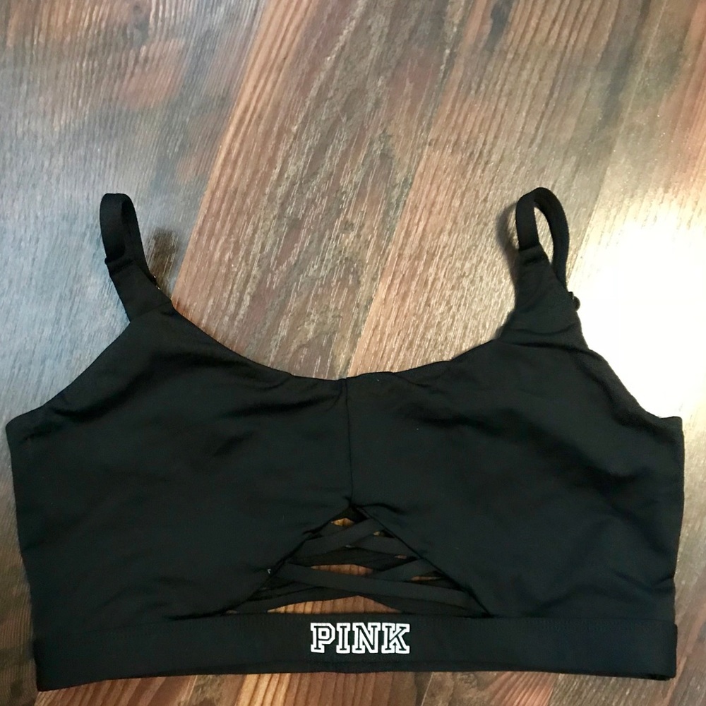 Pink Victoria Secret sports bra